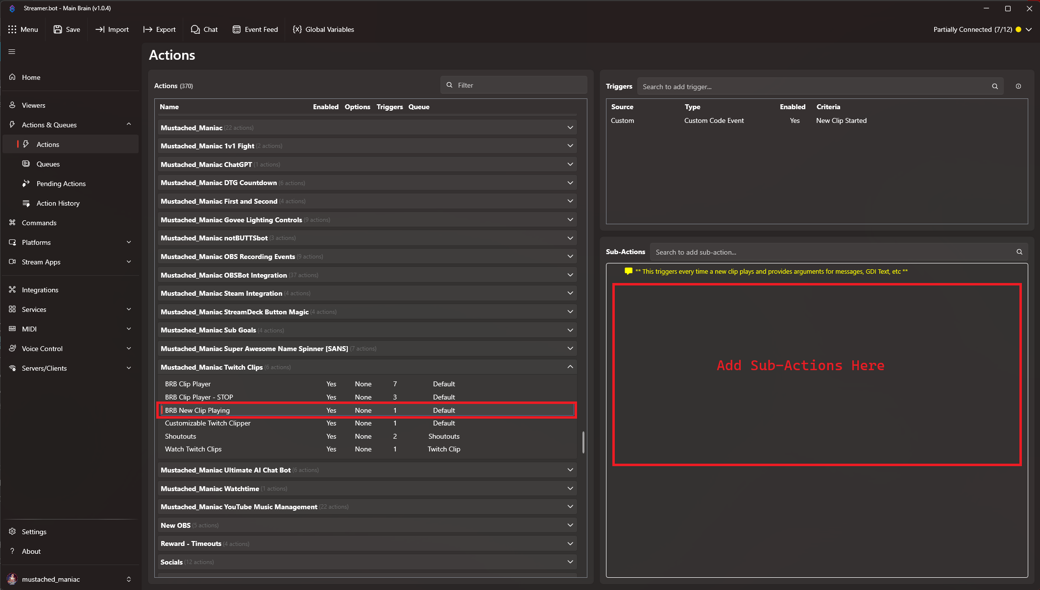New Clip Playing bonus Action