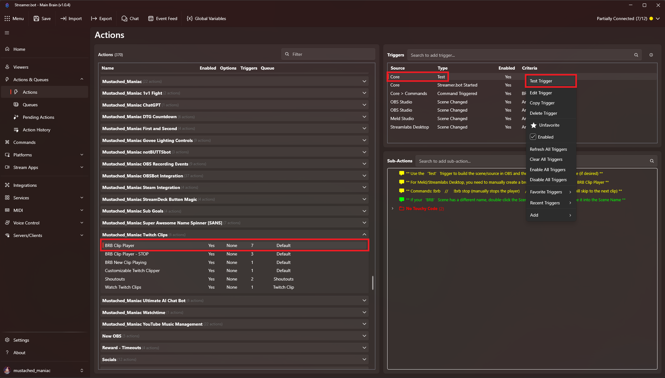 Testing Trigger to build OBS Scene Streamer.bot