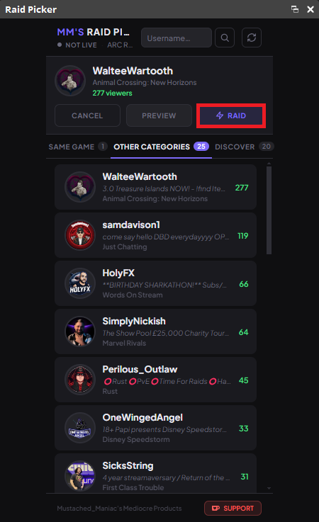 Step 2 — Confirm the Raid