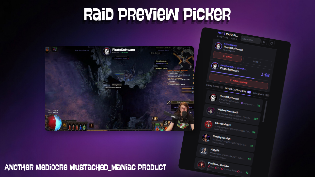 Twitch Raid Preview Picker