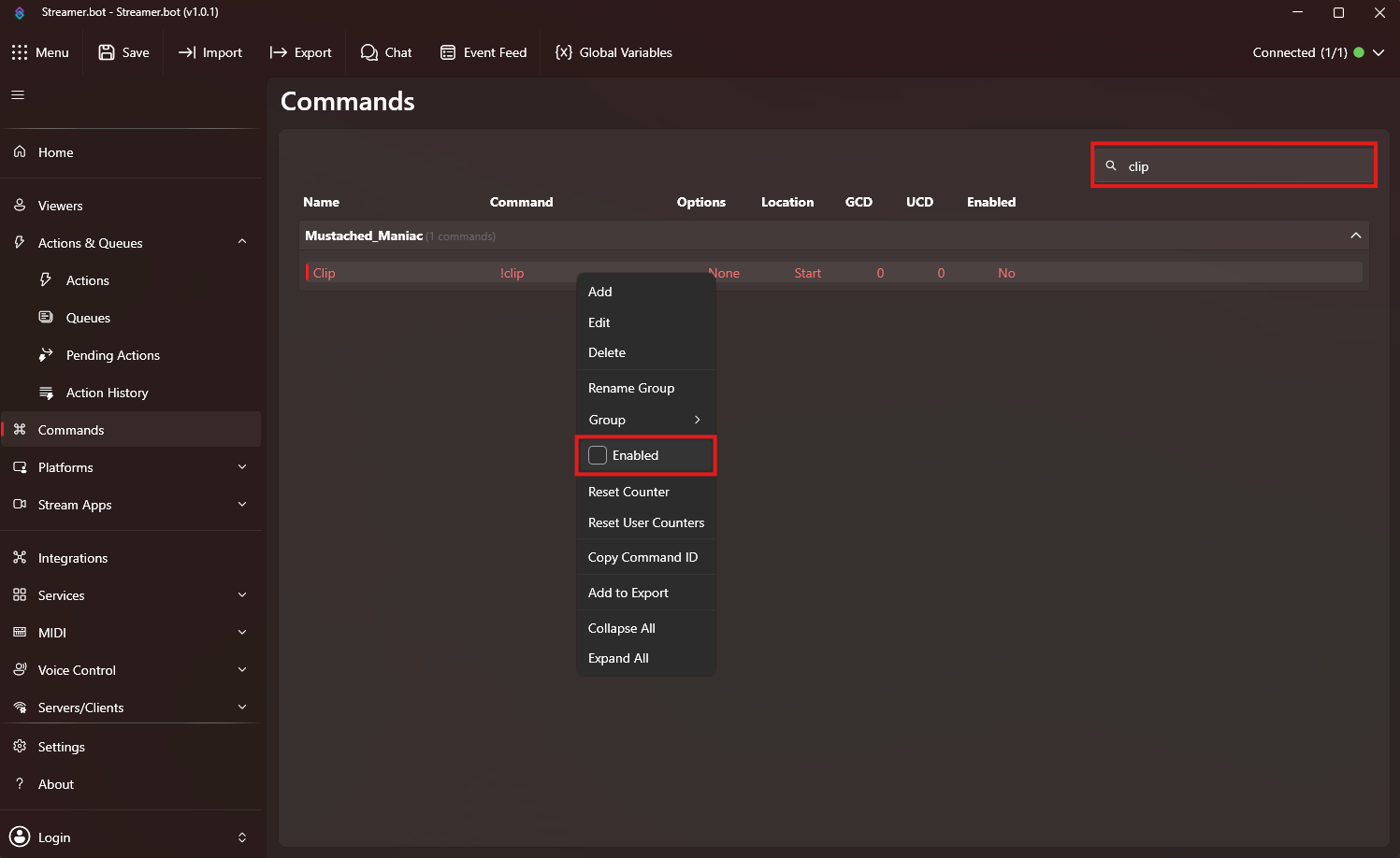 Enabling Custom Twitch Clip Creator Command in Streamer.bot